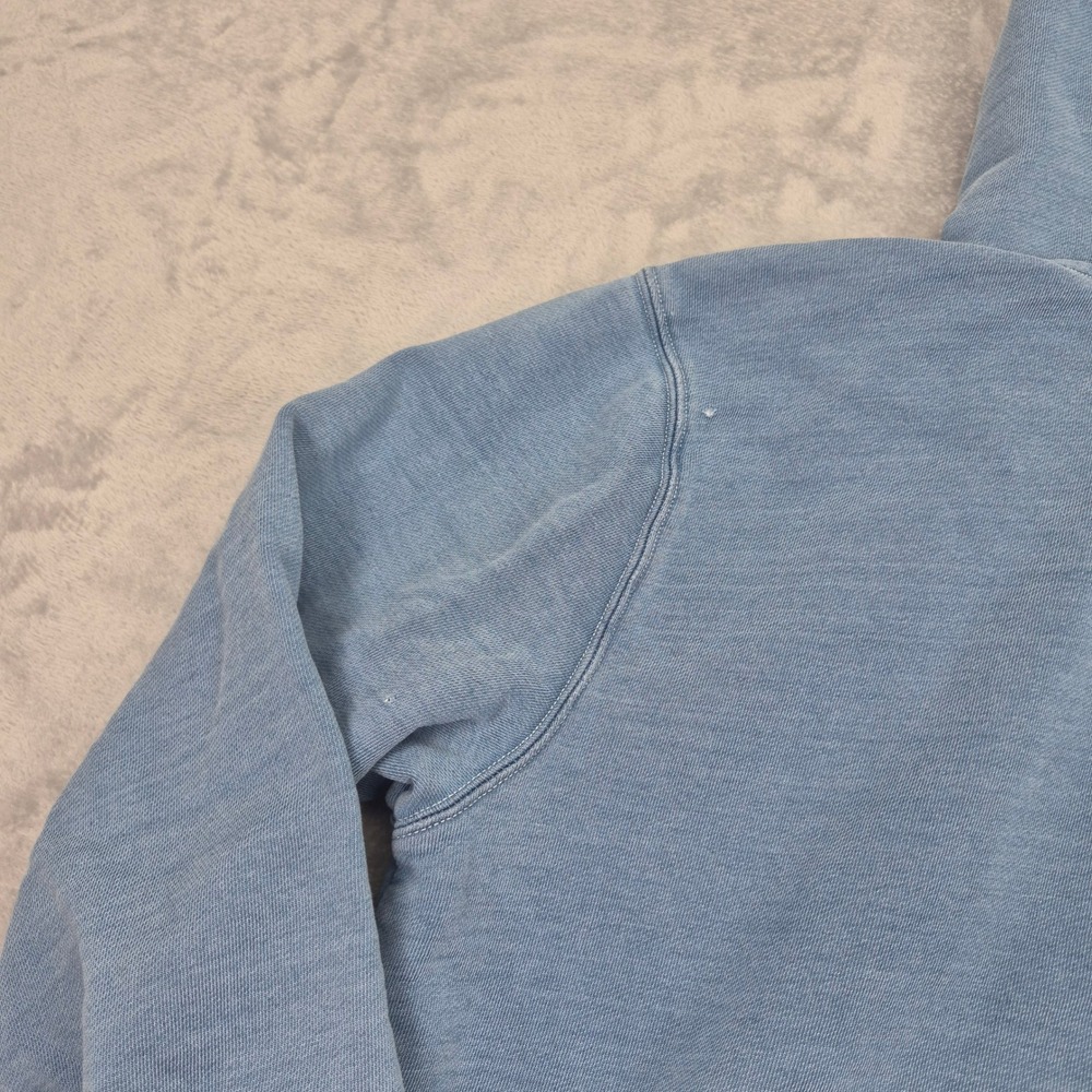 Carhartt WIP Heart Patch Hoodie Light Blue Stone Wash Sweatshirt Unisex Women XS - Picture 14 of 15